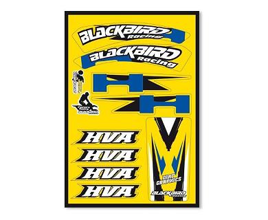 KIT STICKERS JAUNES BLACKBIRD RACING (GRAPHIC 2007) POUR HUSQVARNA