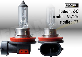 AMPOULE PHARE H11 AVEC CULOT PLASTIQUE 12V 55W AM.RU711