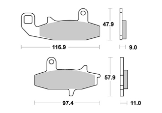 PLAQUETTES DE FREIN AV BENDIX MF126