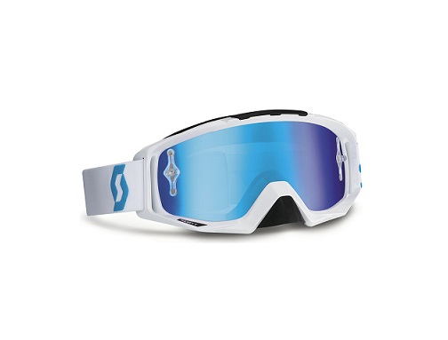 LUNETTE CROSS SCOTT TYRANT BLANC/BLEU ELECTRIC BLEU CHROME WORKS