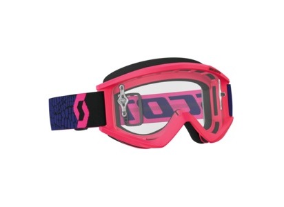 LUNETTE CROSS SCOTT RECOIL XI 2017 BLEU-FLUO PINK CLEAR WORKS