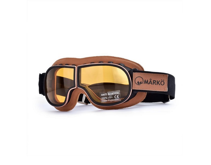 LUNETTES MOTO B3 REPLICA MARRON