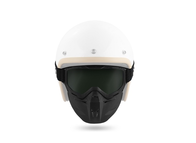 MASQUE / LUNETTE MOTO AVEC PROTECTION VISAGE NOEND BRAKO (ECRAN FUME)