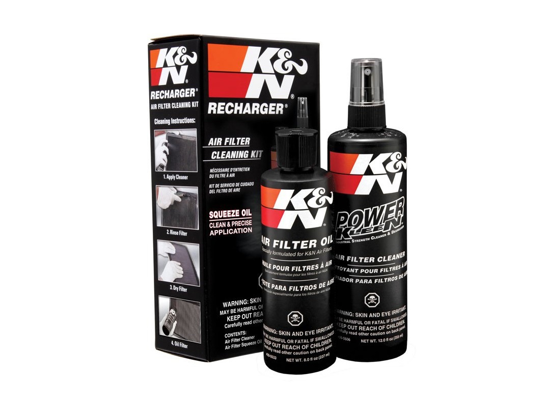 KIT DENTRETIEN NETTOYANT 355ML ET HUILE 237ML FILTRE A AIR K&N