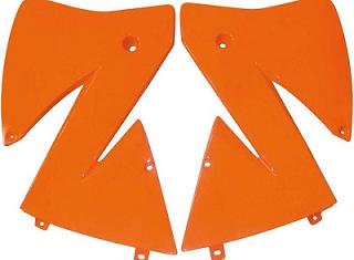 OUIES DE RADIATEUR ORANGE KTM 125 / 200 / 250 / 300 / 380 / 400 / 520 2000-2003