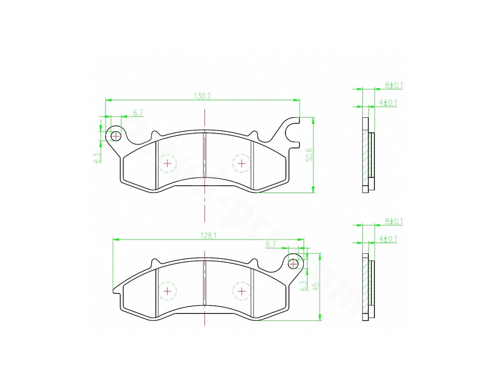 PLAQUETTES DE FREIN AV RD MAX ARCHIVE MOTORCYCLE 125 CAFE RACER / SCRAMBLER / OUTBACK E4 CBS - EBROH BRAVO 125