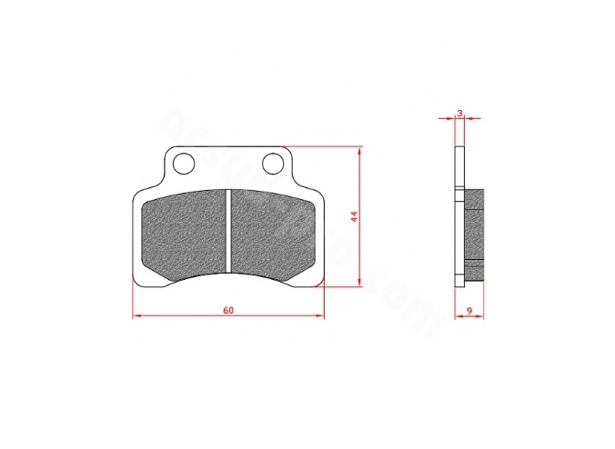 PLAQUETTES DE FREIN AV TEKNIX SCOOTER TNT MOTOR 50 OTTO / ROMA - BEELINE / BENELLI / BRANSON BS / CAGIVA / CPI / GENERIC / GY6 / KEEWAY / LAZIO / PEUGEOT / RIEJU 50 / 125