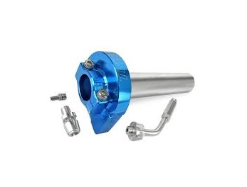 POIGNEE DE GAZ TNT TIRAGE RAPIDE ALU BLEU ANODISE