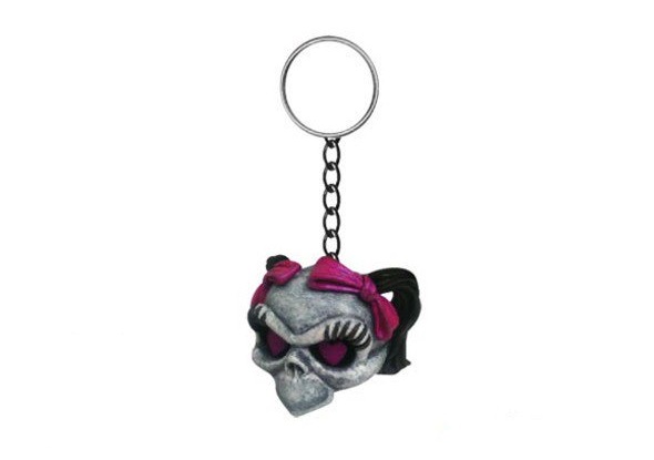 PORTE CLES LETHAL THREAT GIRL SKULL