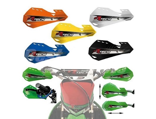 PROTEGES MAINS RACETECH DUAL CROSS/ENDURO REGLABLES ORANGE OU VERT