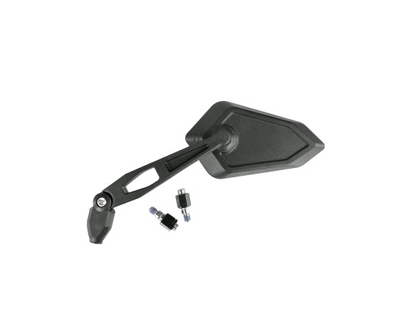 RETROVISEUR UNIVERSEL PLASTIQUE NOIR REVERSIBLE M8 / M10 HOMOLOGUE CE 