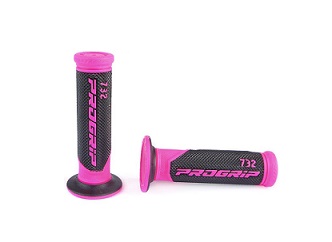 REVETEMENTS PROGRIP 732 NOIR/ROSE FUSHIA DOUBLE DENSITE 122MM