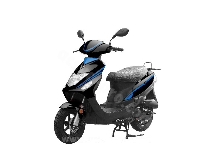 SCOOTER TNT MOTOR ROMA 3 4 TEMPS 50CC 10 POUCES NOIR/BLEU BRILLANT EURO 5