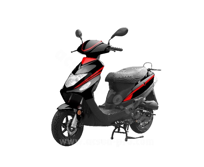 SCOOTER TNT MOTOR ROMA 3 4 TEMPS 50CC 10 POUCES NOIR/ROUGE BRILLANT EURO 5