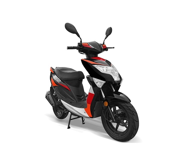 SCOOTER TNT MOTOR BOSTON 4 TEMPS 50CC 12 POUCES NOIR/ROUGE EURO5