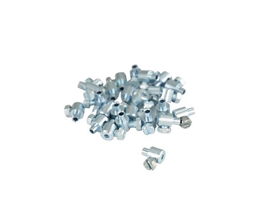 SERRE CABLE DE DECOMPRESSEUR/DE FREIN CYCLO PEUGEOT/MBK DIAMETRE 7MM LONGUEUR 10.5MM PERCAGE 2.5MM