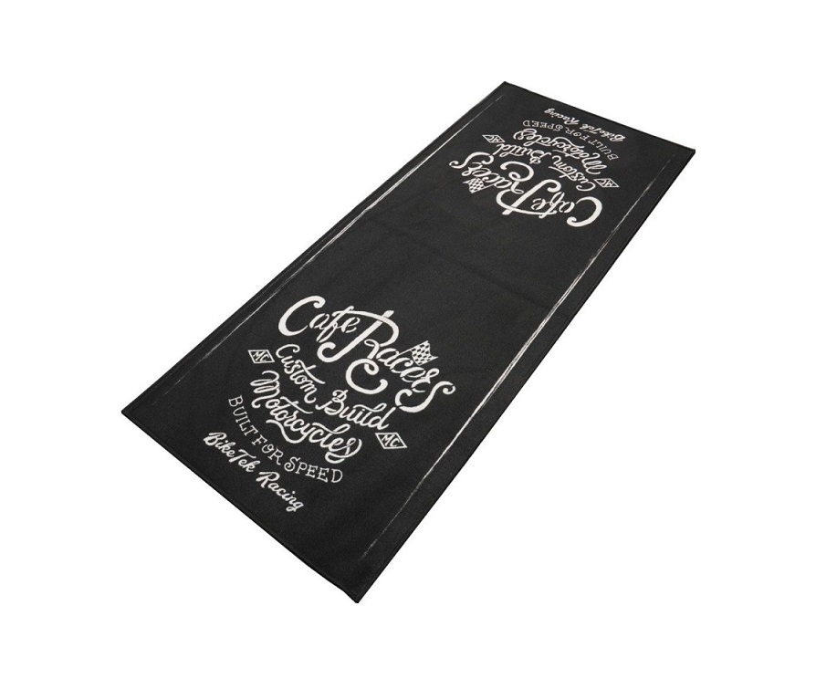 TAPIS DE GARAGE BIKETEK SERIE 7 CAFE RACER CUSTOM 190 X 80CM