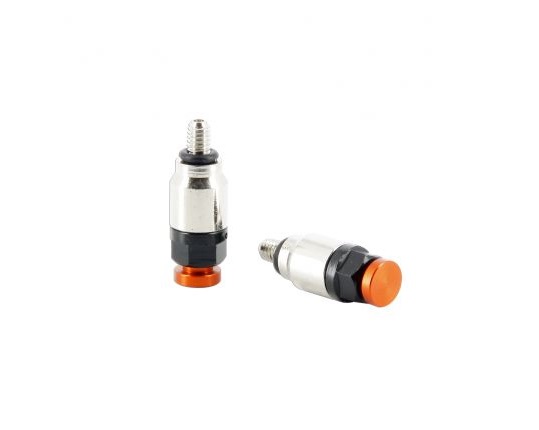 VALVES DE PRESSION DE FOURCHE M4 ANODISE ORANGE