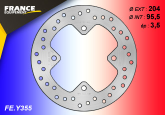 DISQUE DE FREIN AR FIXE ROND FRANCE EQUIPEMENT FE.Y355